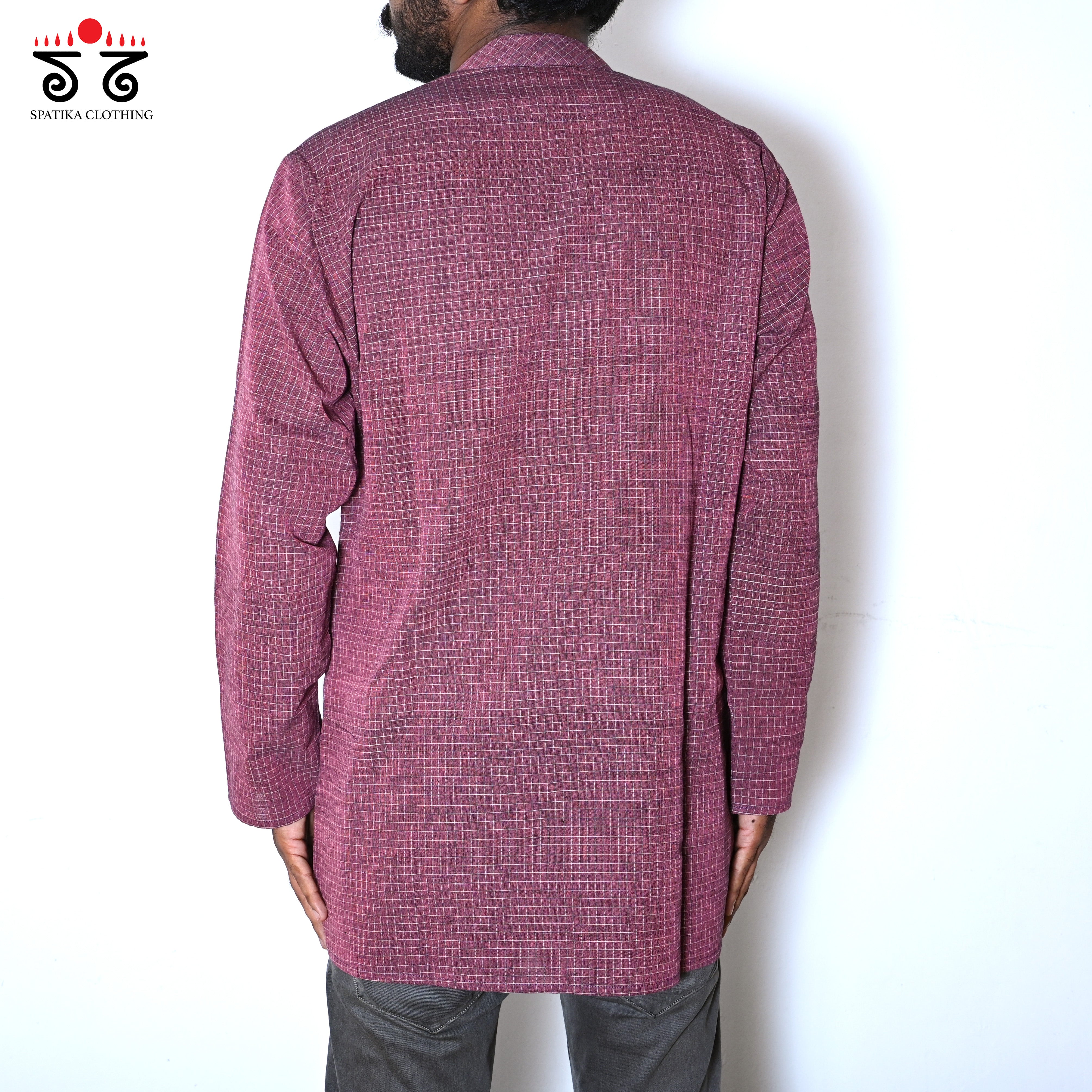Men's Handwoven Cotton Short Kurta