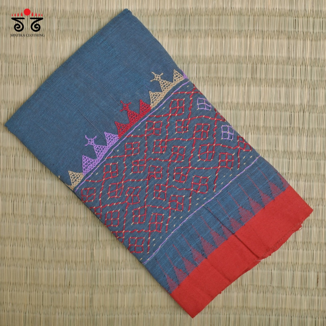 Lambani Hand - Embroidered Ponduru Blouse Fabric