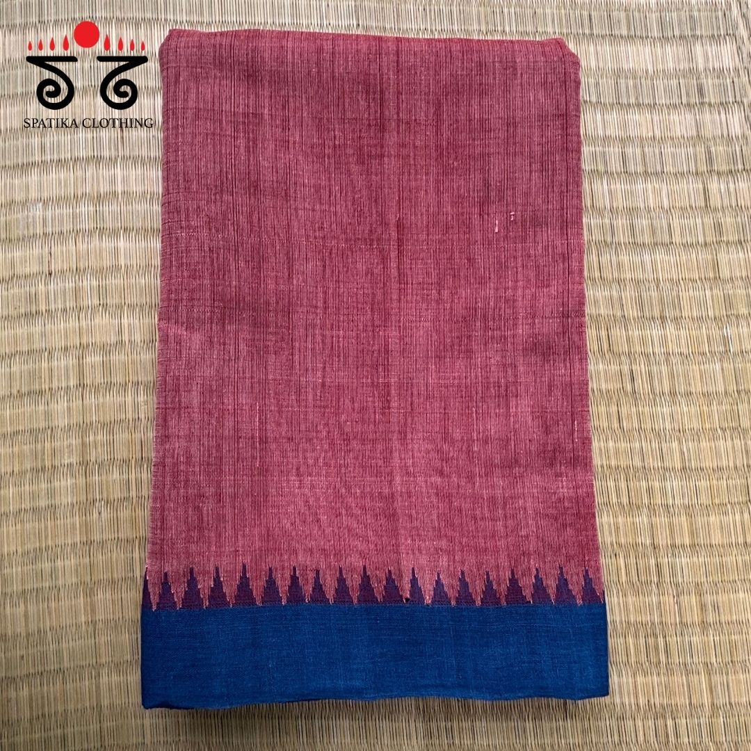 Ponduru Handspun Cotton Saree - Ganga Jamuna Border