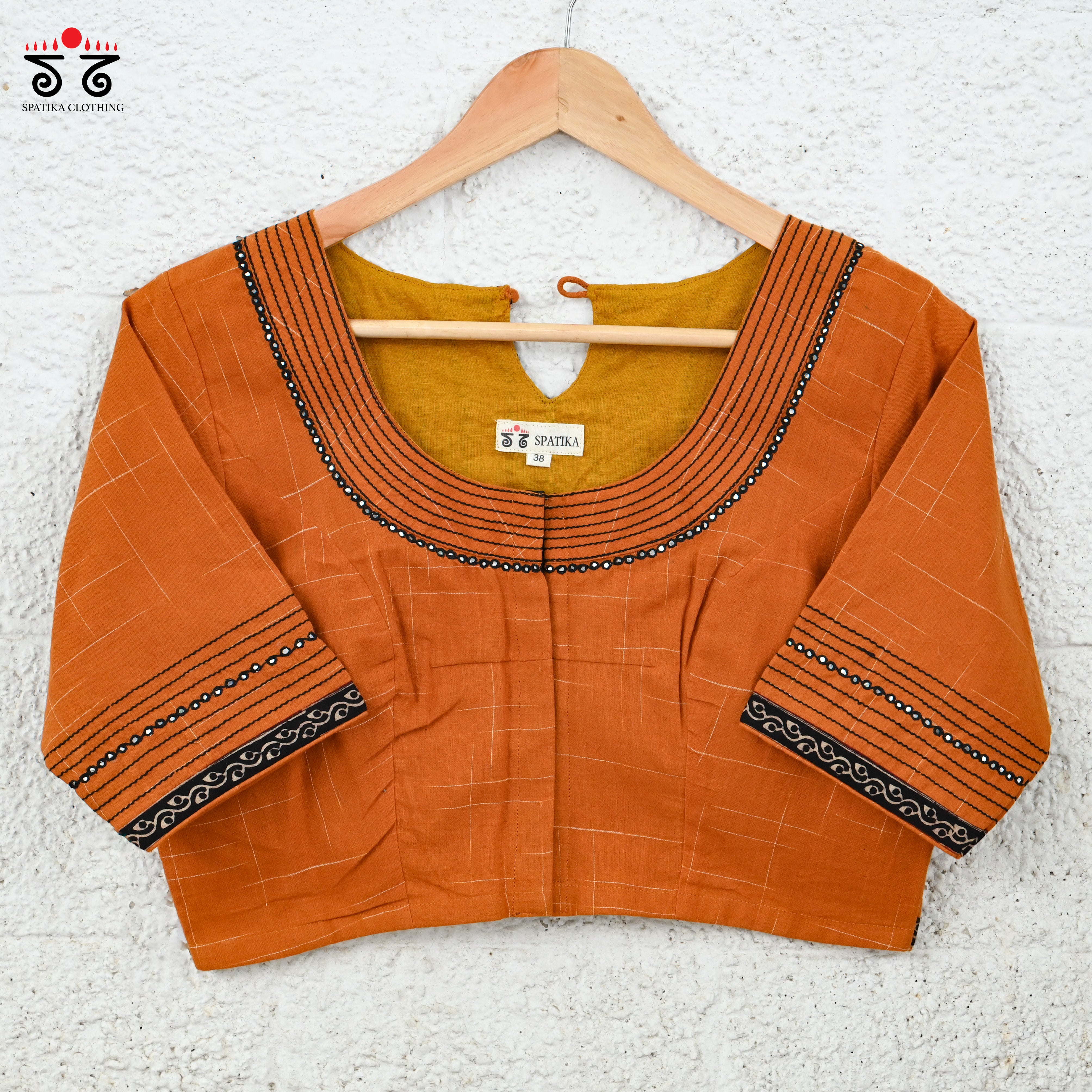 Hand - Embroidered Mirror Work Blouse