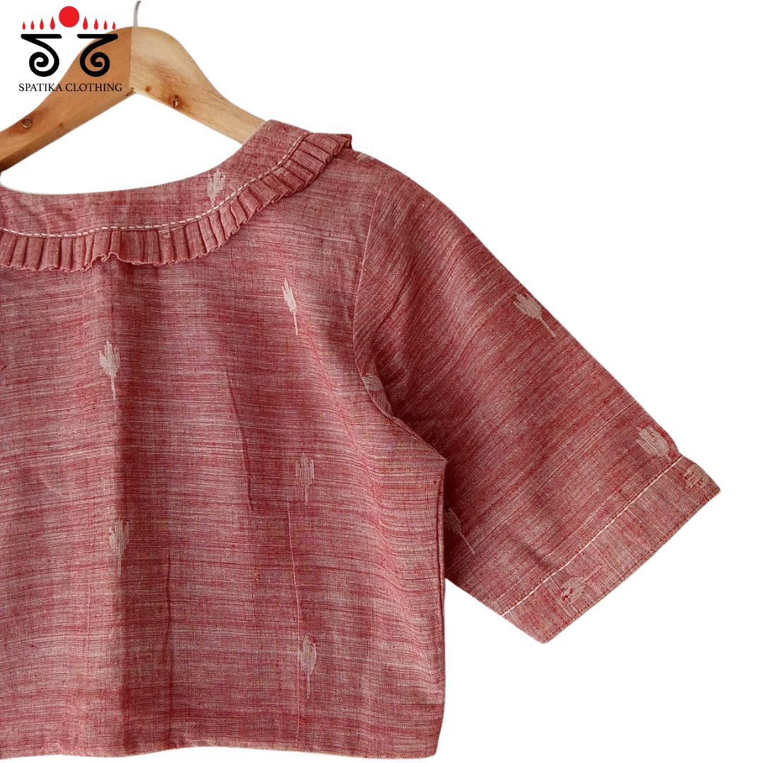 Jamdhani Frilled Blouse