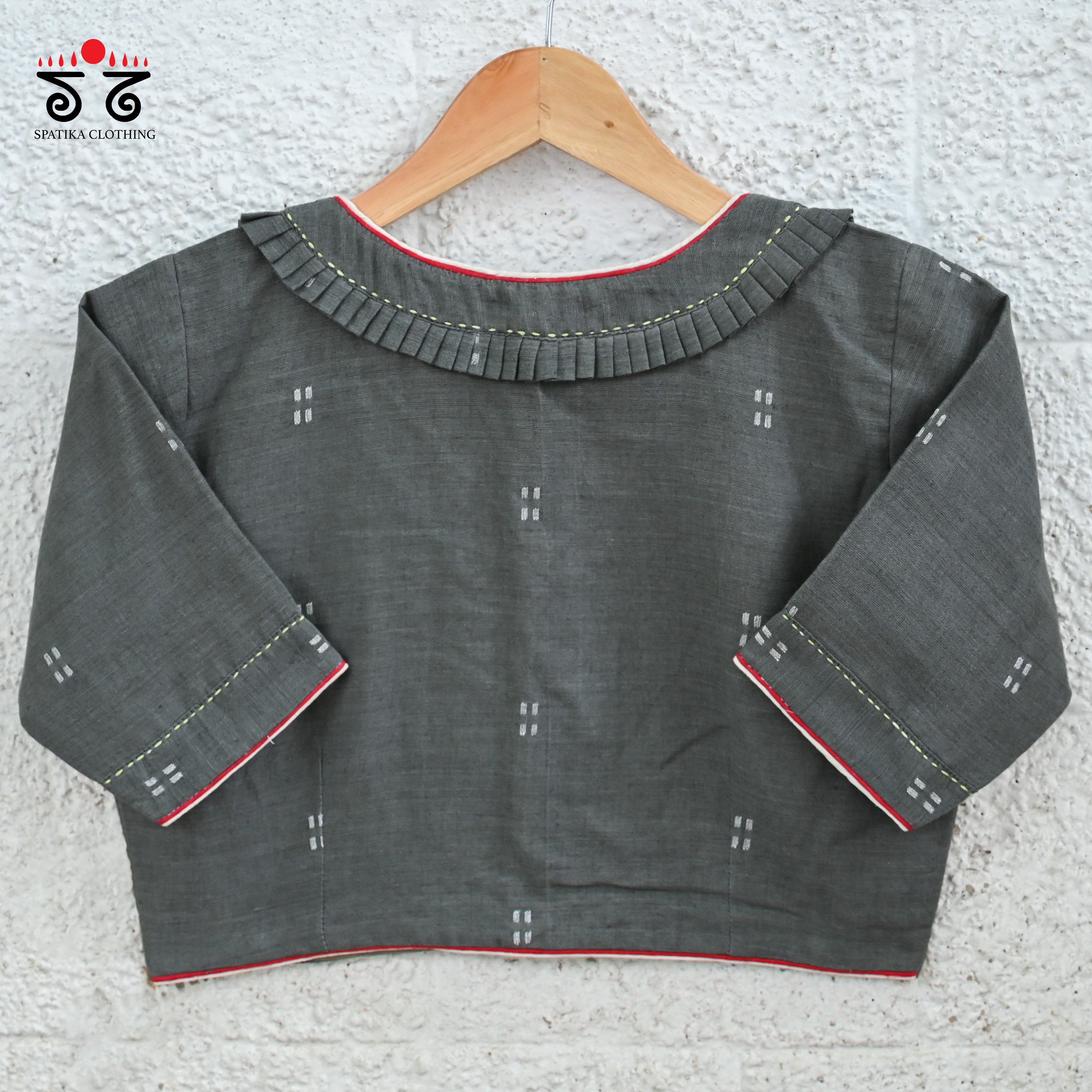 Jamdhani Frilled Blouse