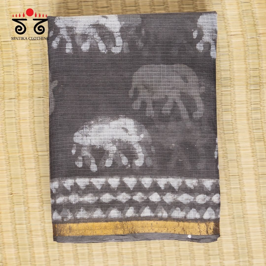 Kota Hand block printed saree