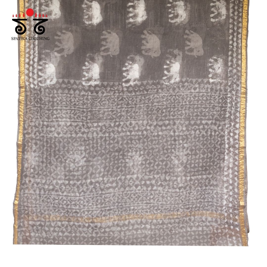 Kota Hand block printed saree