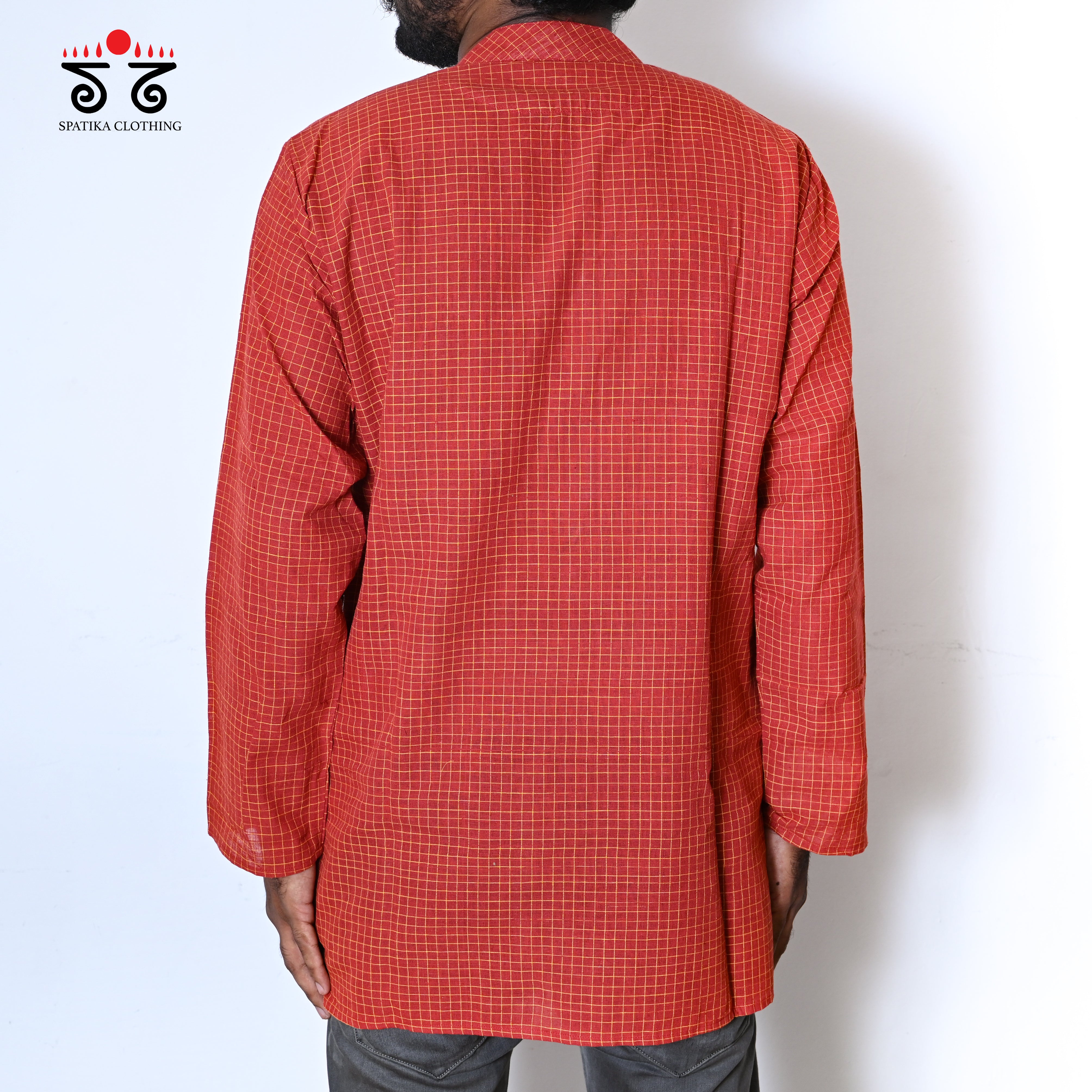 Men's Handwoven Cotton Short Kurta