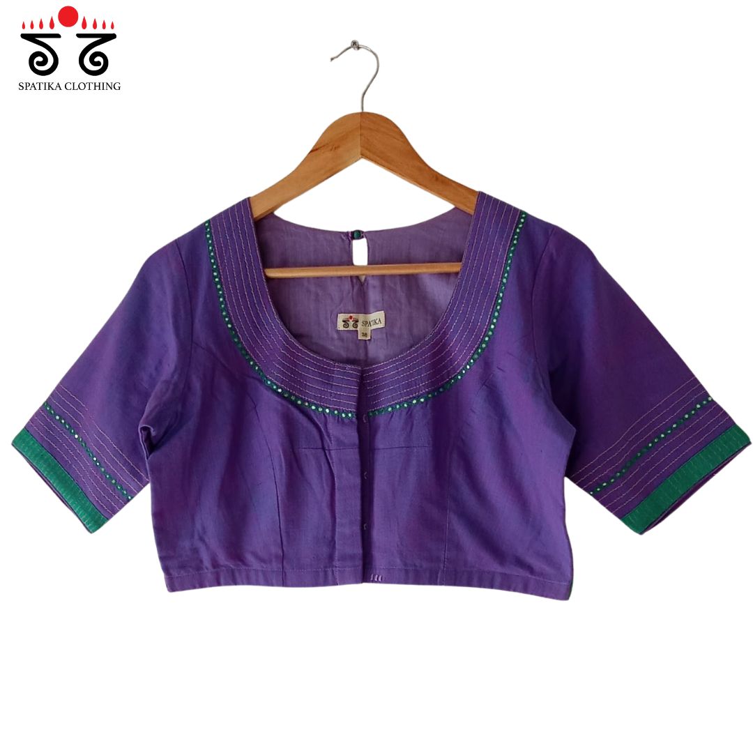 Hand - Embroidered Mirror Work Blouse