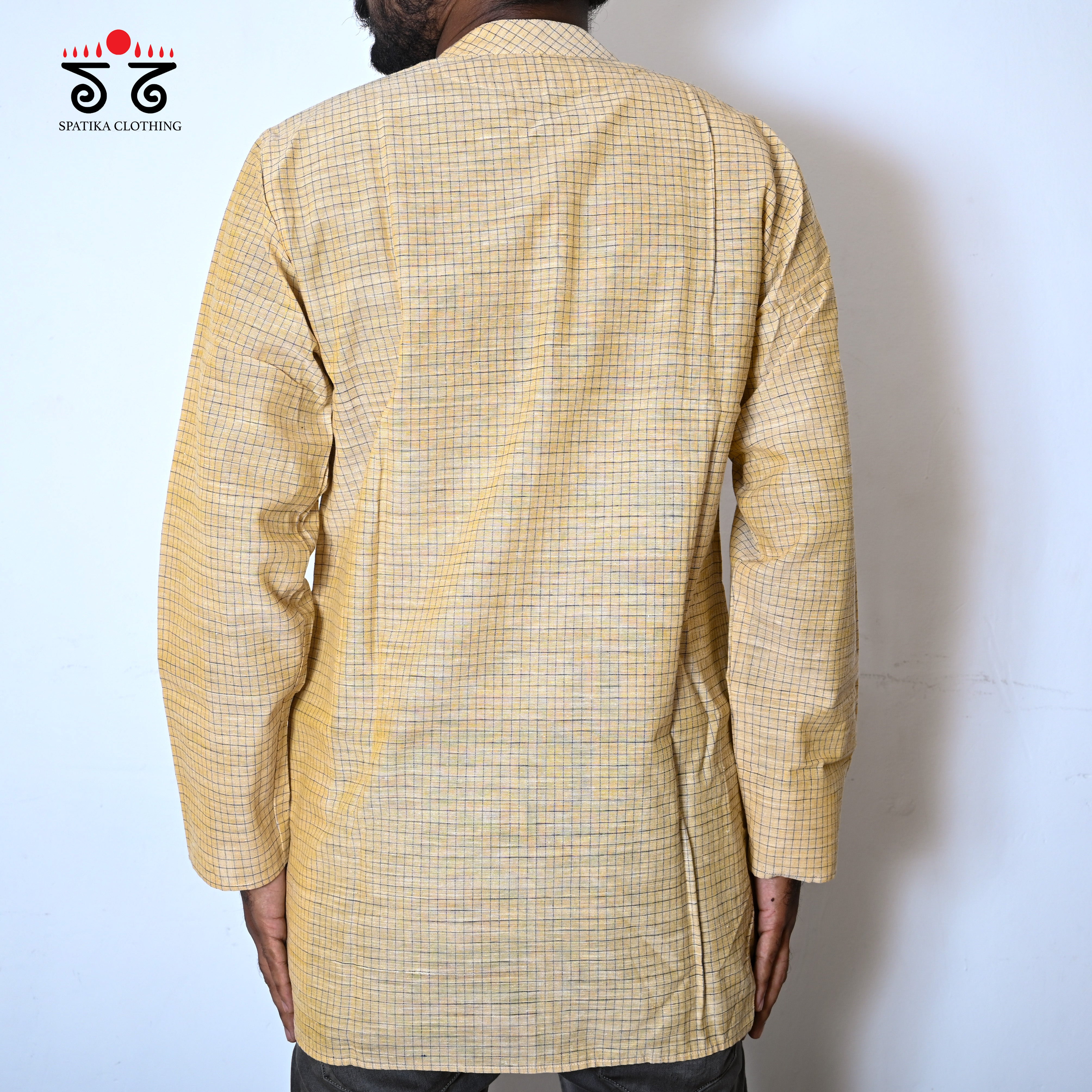 Men's Handwoven Cotton Short Kurta