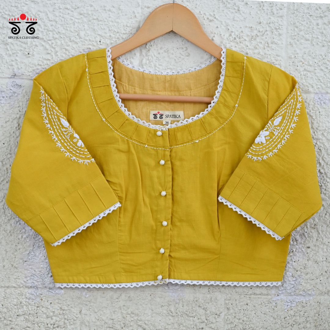 Chikan & Lace Blouse