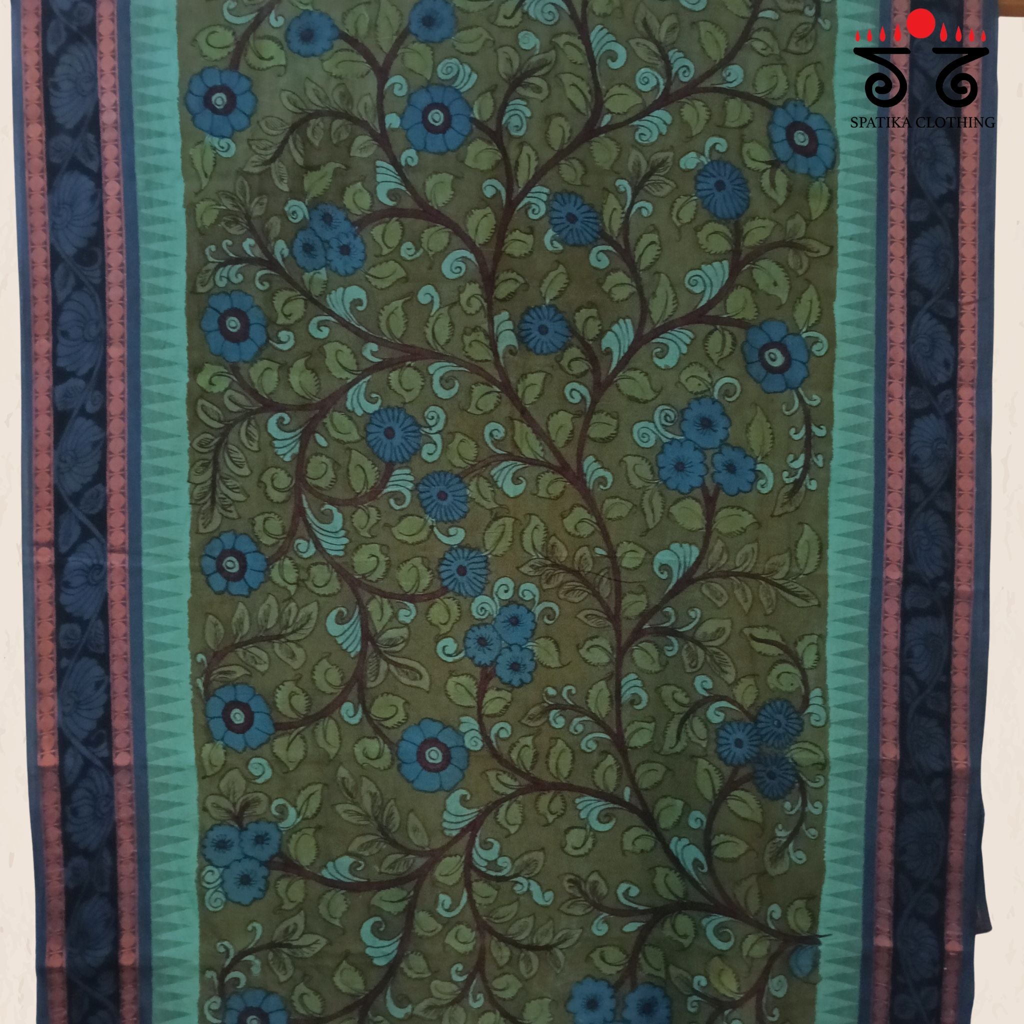 Pen Kalamkari Handpainted Saree