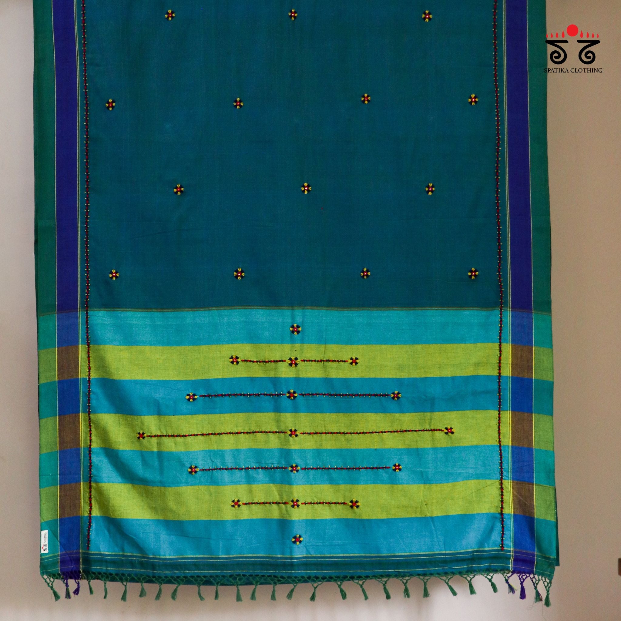 Ilkal Handembroidered Cotton Saree