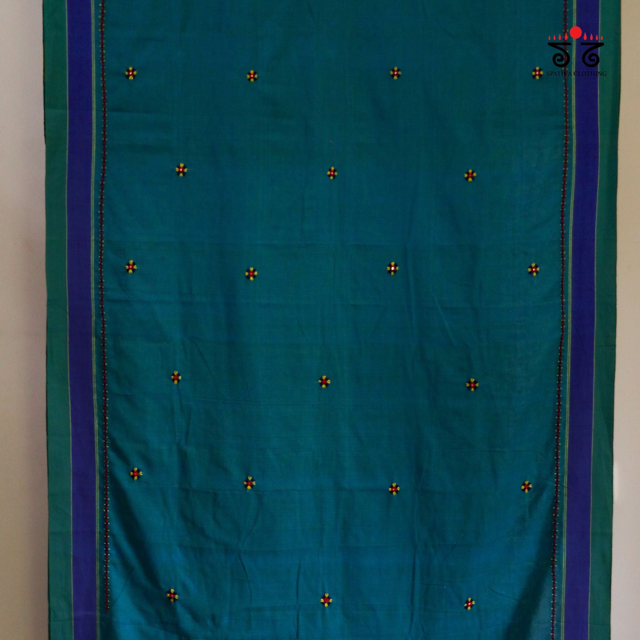 Ilkal Handembroidered Cotton Saree