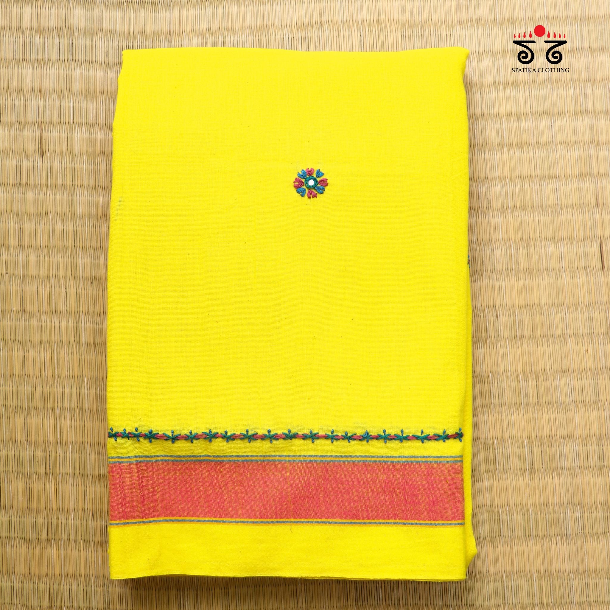 Ilkal Handembroidered Cotton Saree