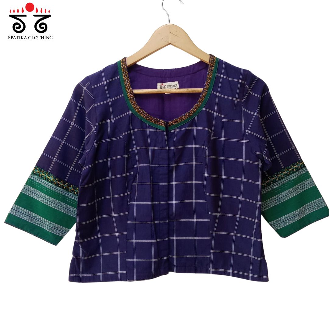 Ashta Lakshmi - Pen Kalamkari Croptop