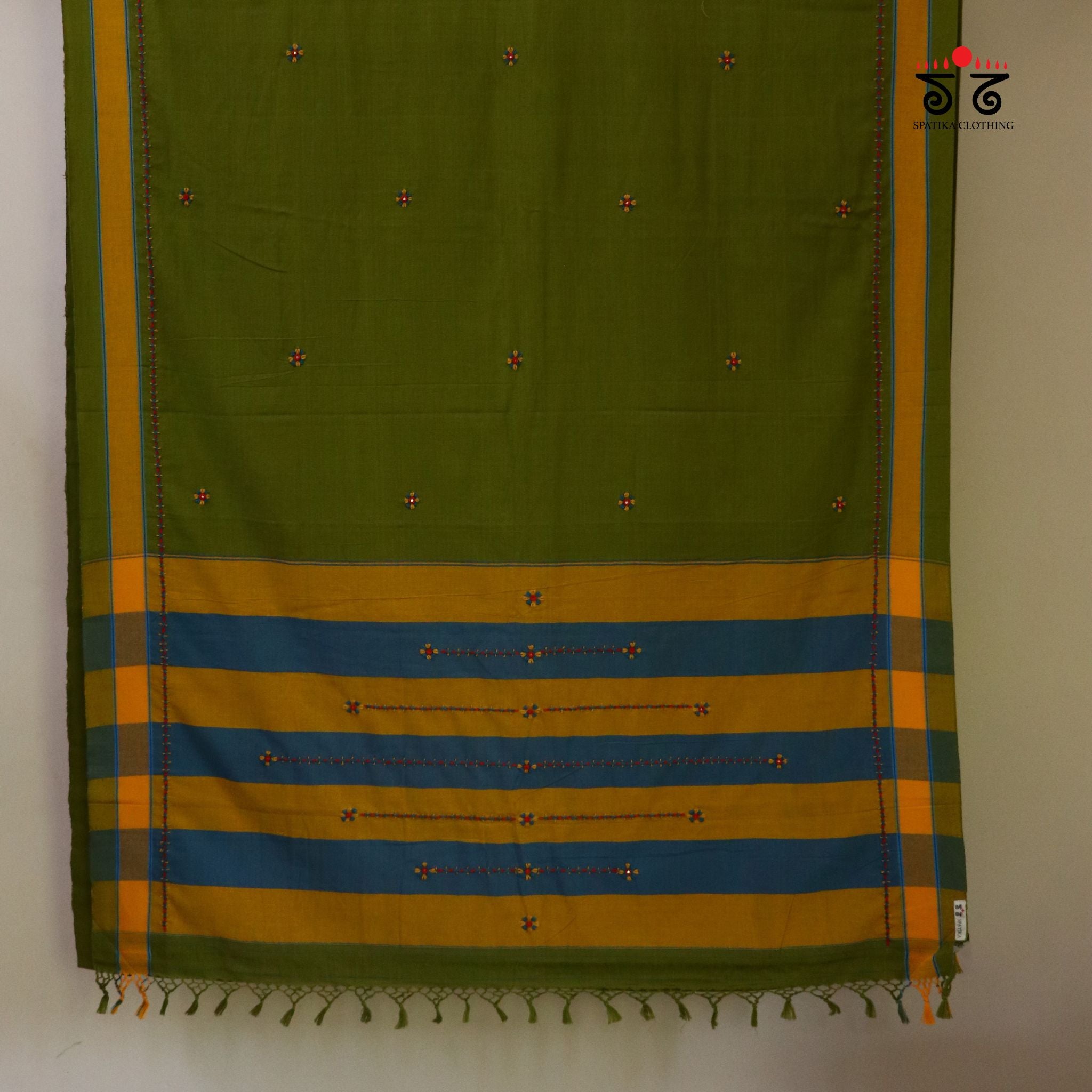 Ilkal Handembroidered Cotton Saree