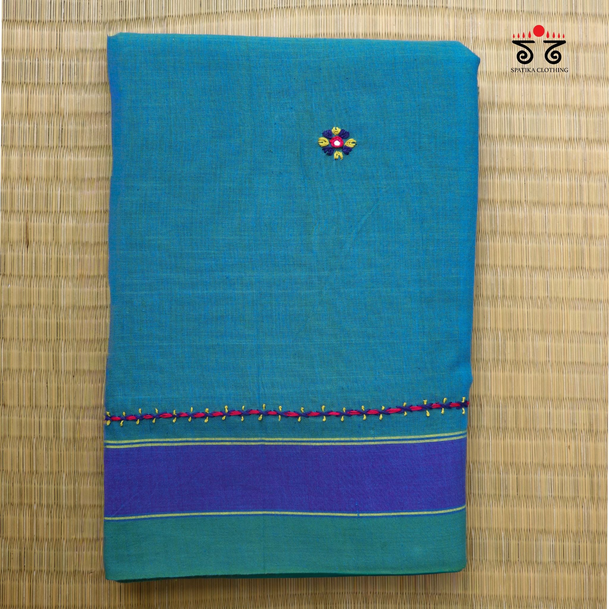 Ilkal Handembroidered Cotton Saree