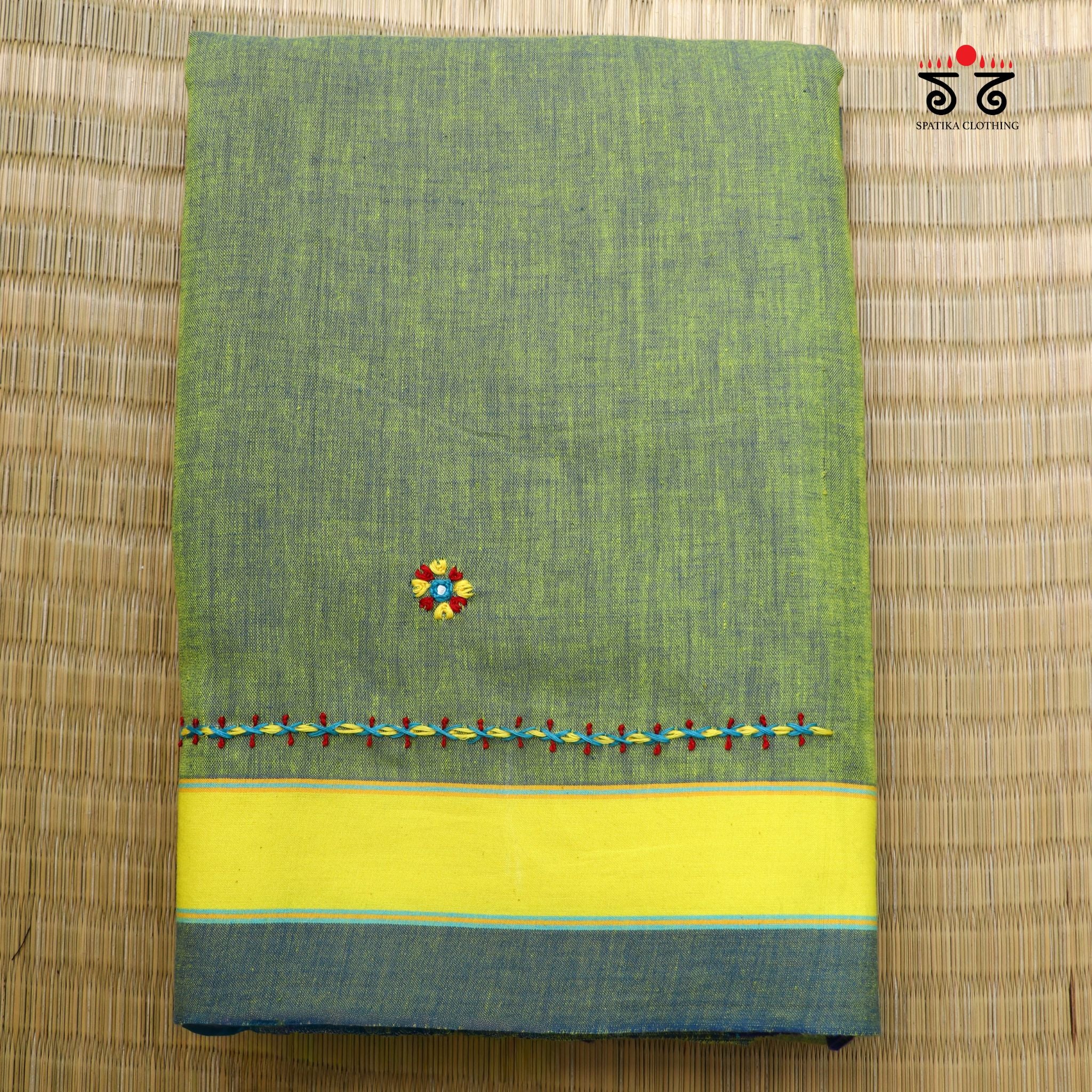 Ilkal Handembroidered Cotton Saree