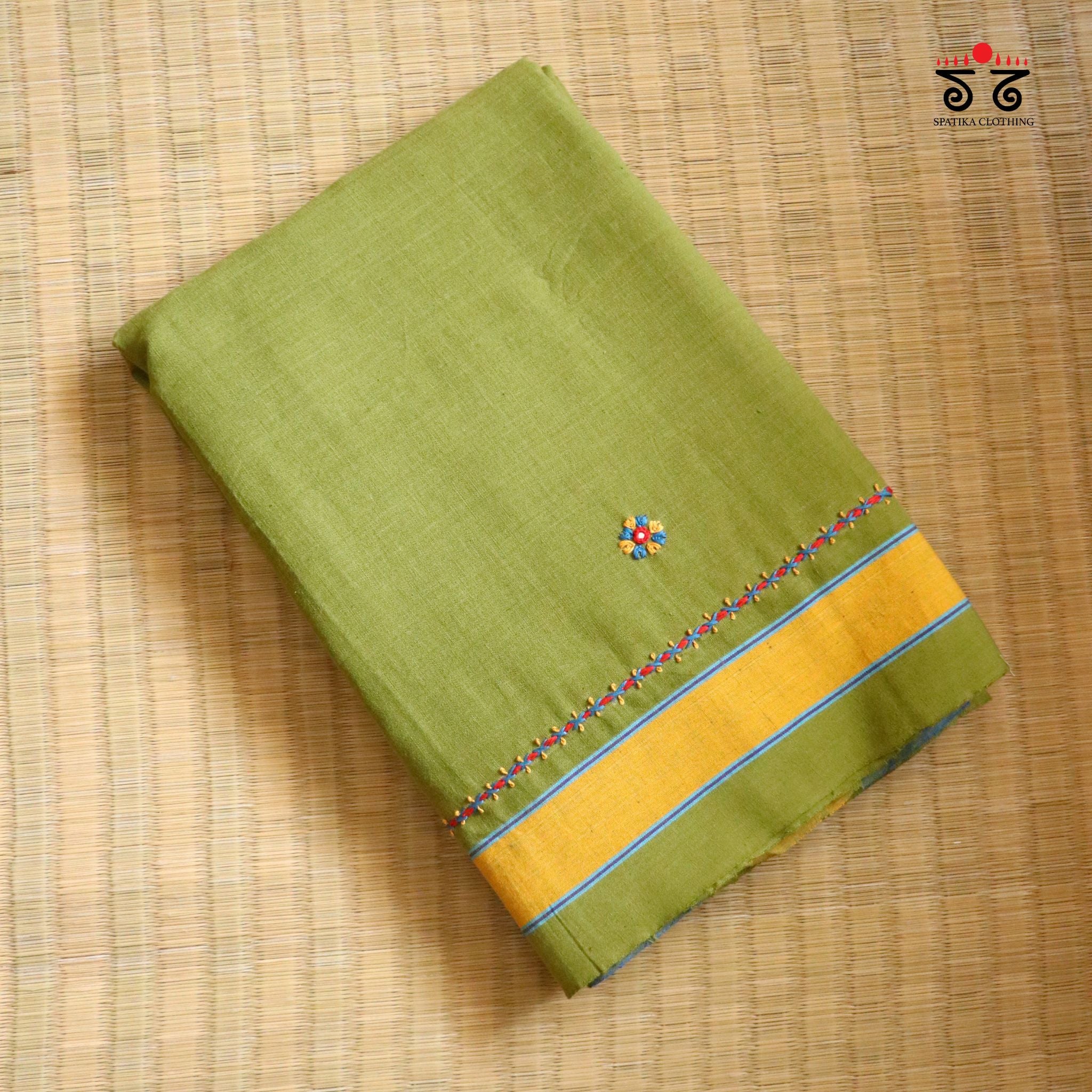 Ilkal Handembroidered Cotton Saree