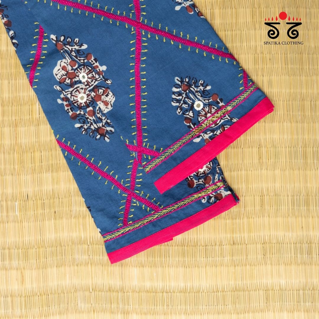 Banjara Handembroiderd Cotton Blouse Fabric