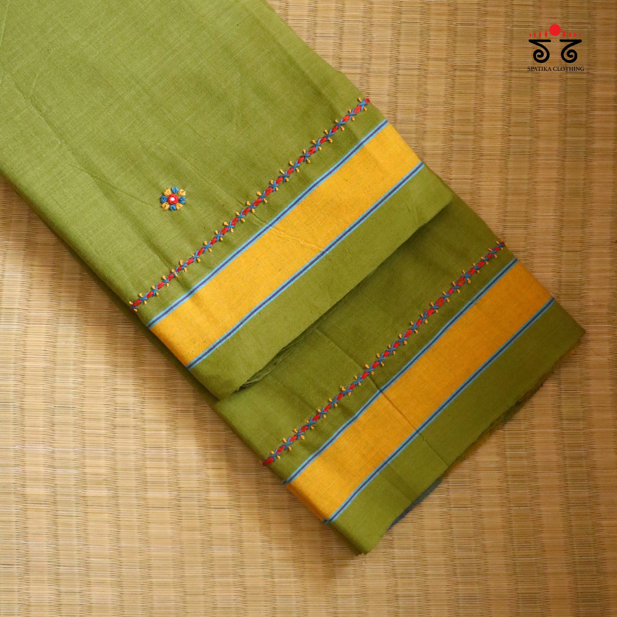 Ilkal Handembroidered Cotton Saree