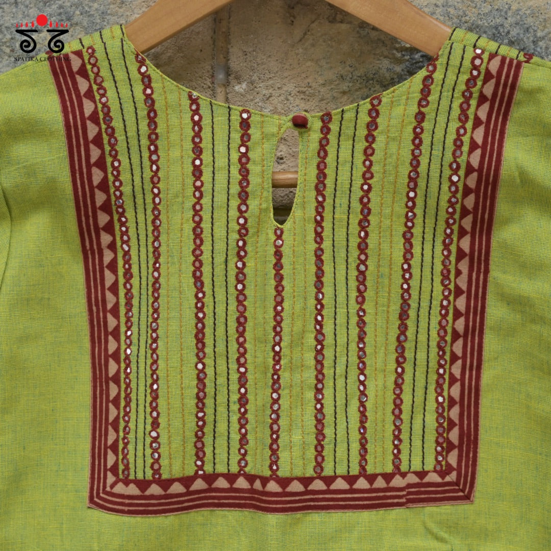 Hand - Embroidered Mirror Work Blouse