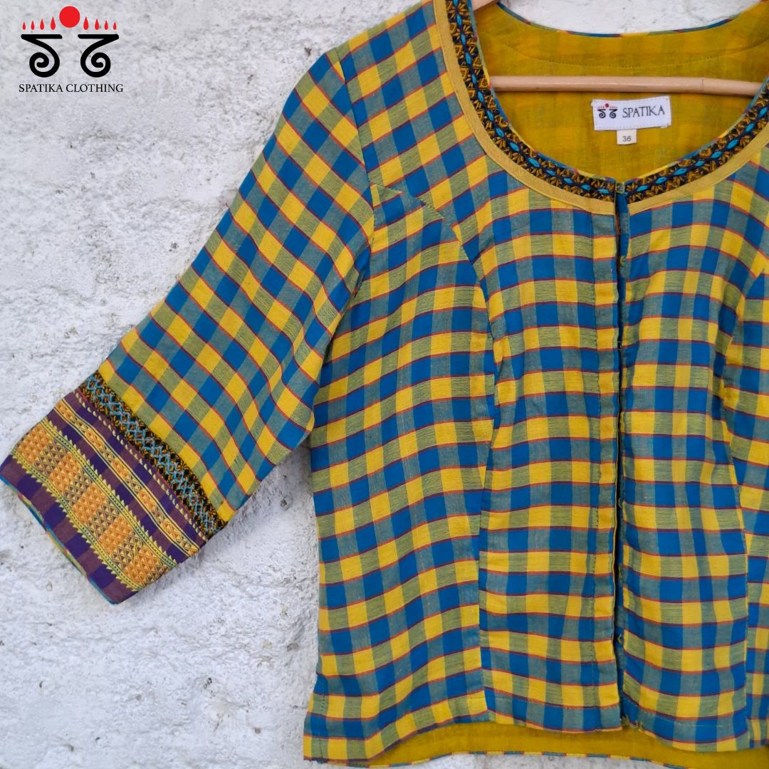 Ashta Lakshmi - Pen Kalamkari Croptop