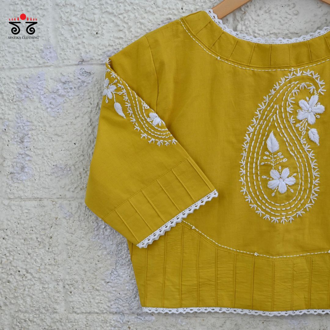 Chikan & Lace Blouse