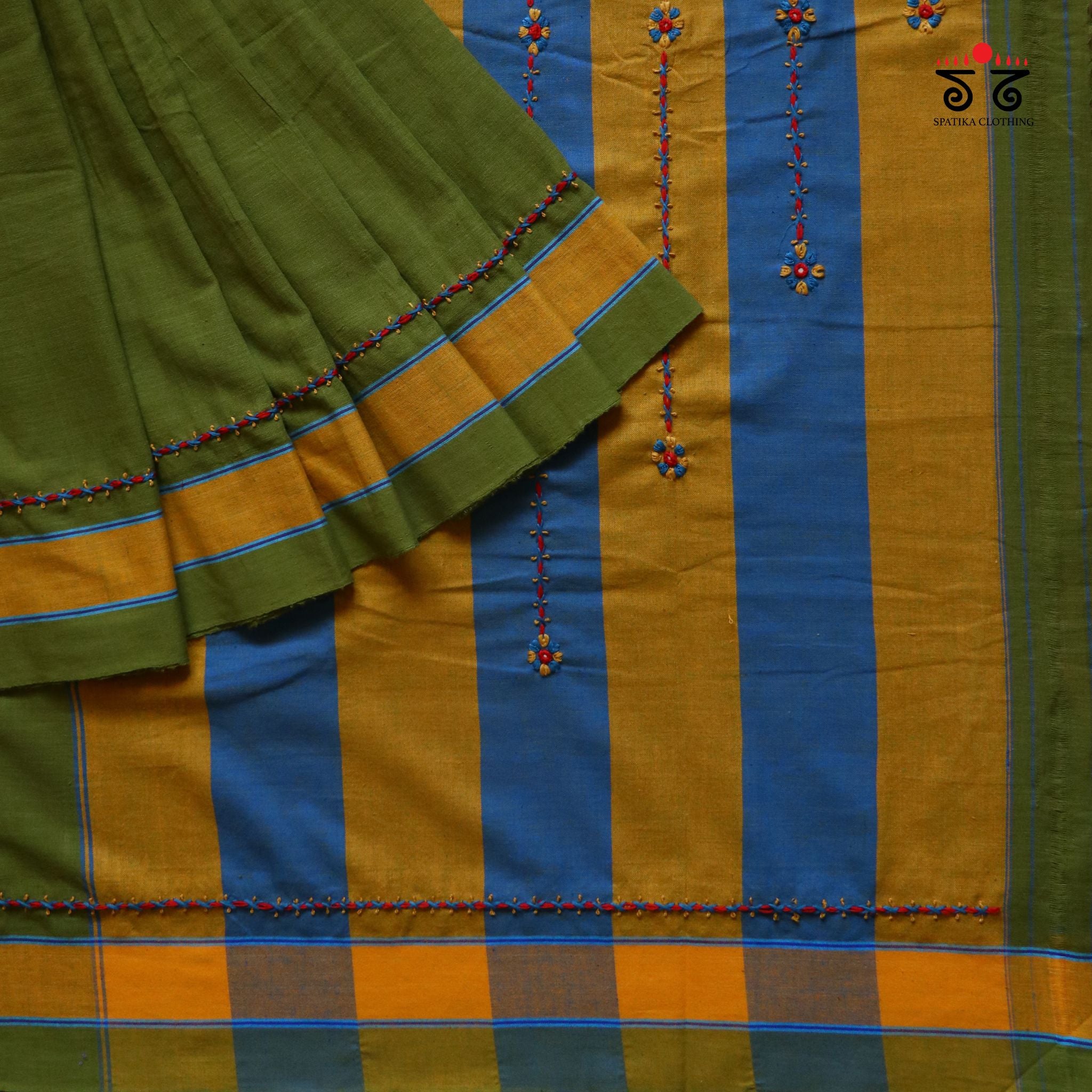 Ilkal Handembroidered Cotton Saree