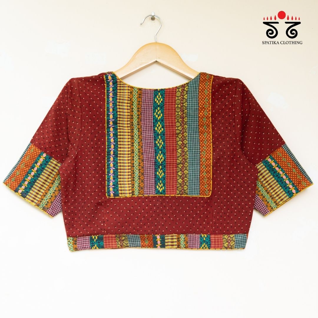 Ajrak Patch Work Blouse New!