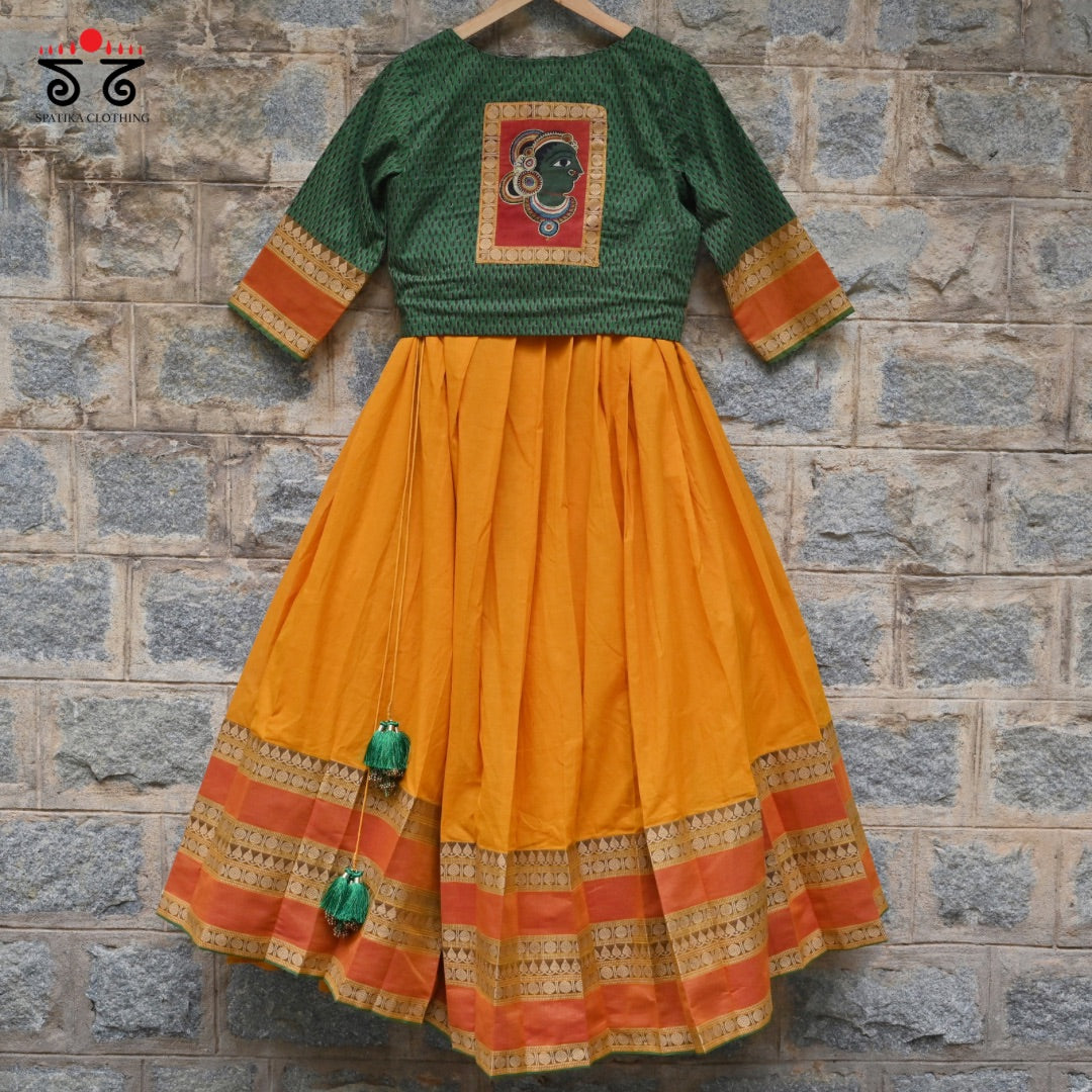 Handwoven Chettinad Cotton Lehenga
