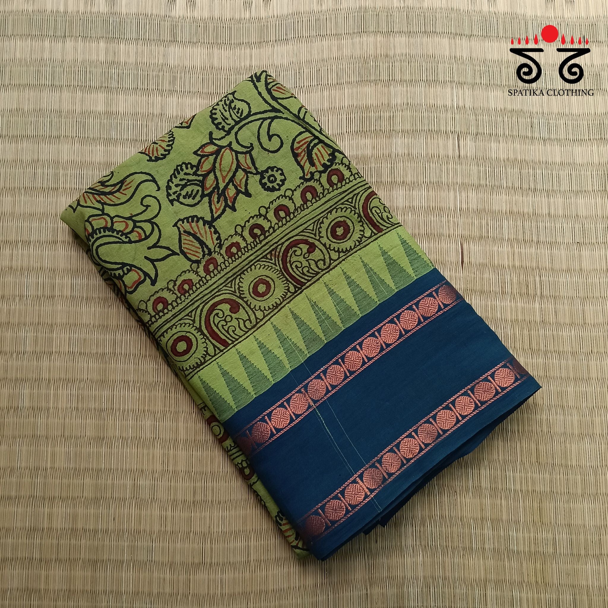 Pen Kalamkari Handpainted Saree