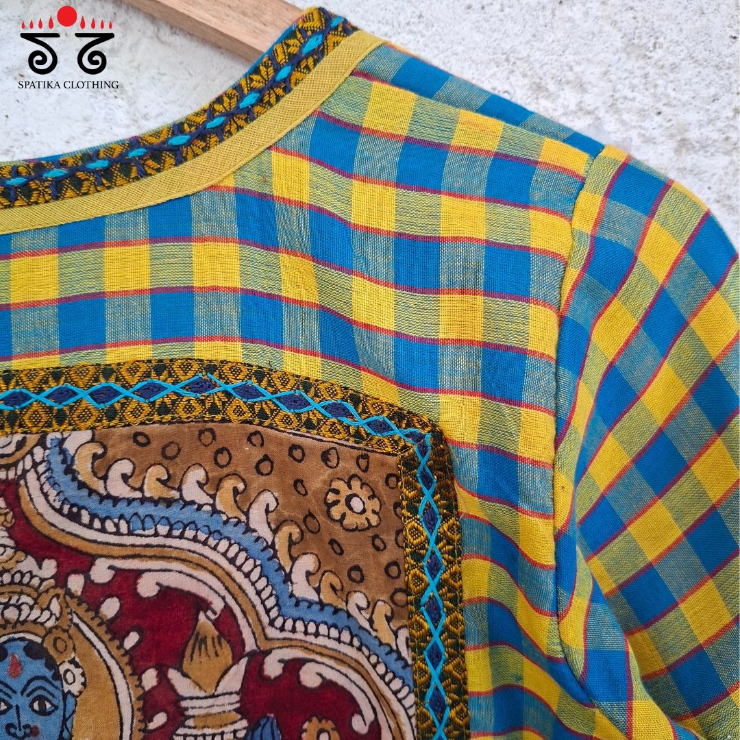 Ashta Lakshmi - Pen Kalamkari Croptop