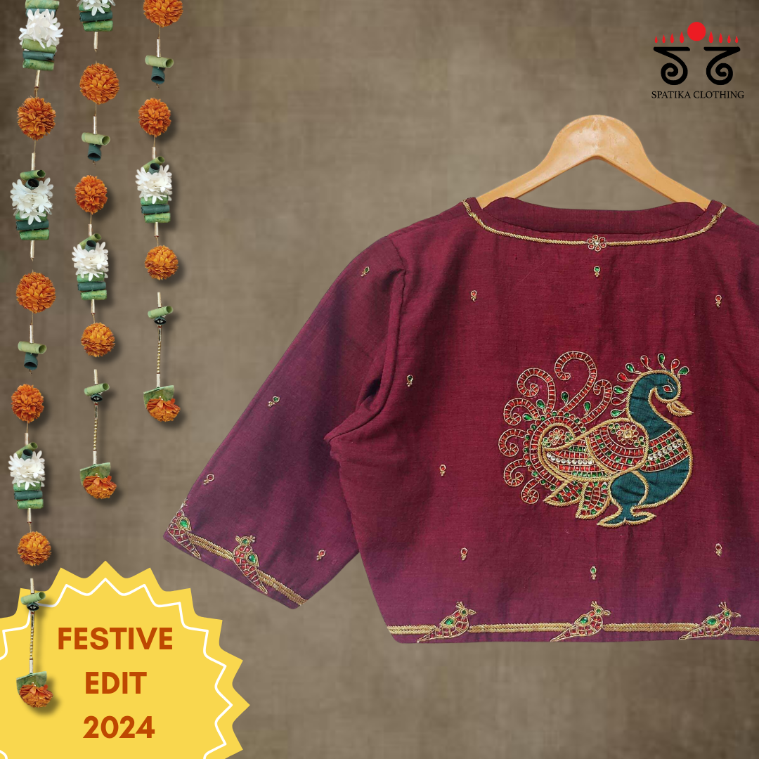 The Temple Jewellery Blouse - Festive Edit