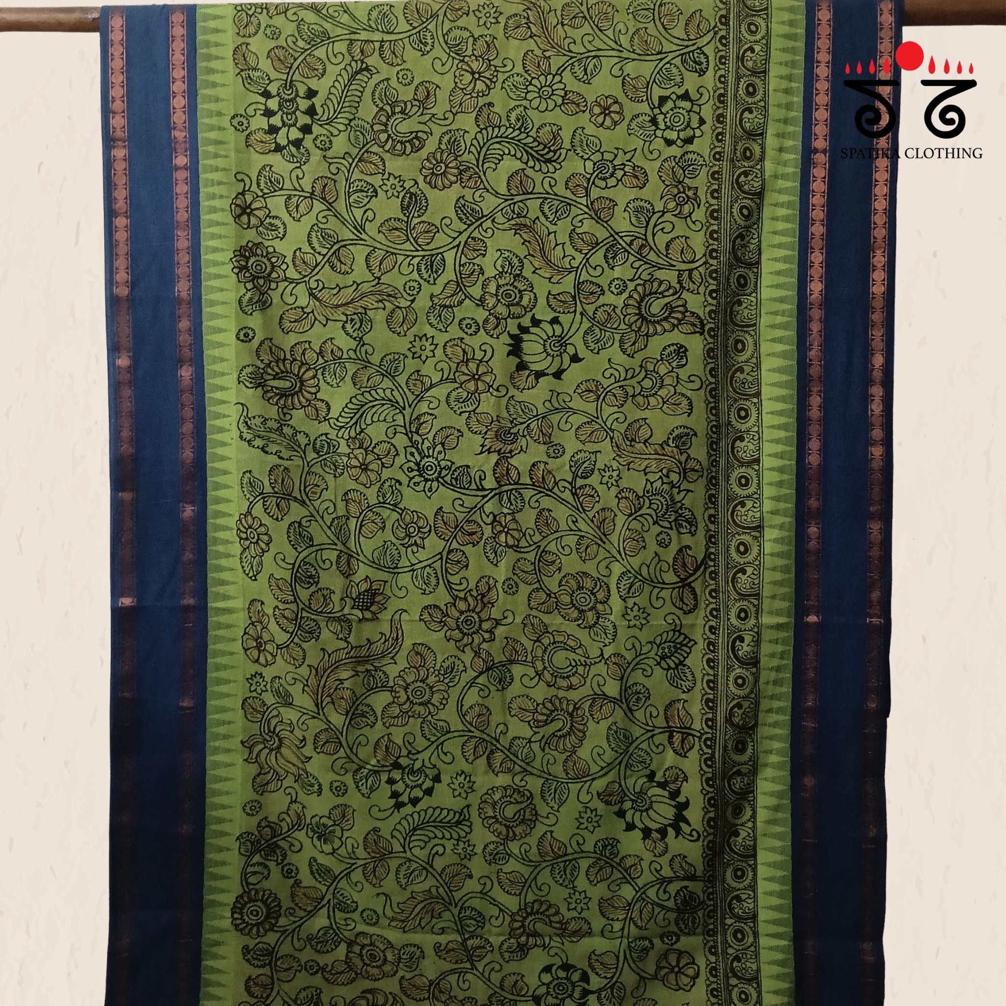 Pen Kalamkari Handpainted Saree