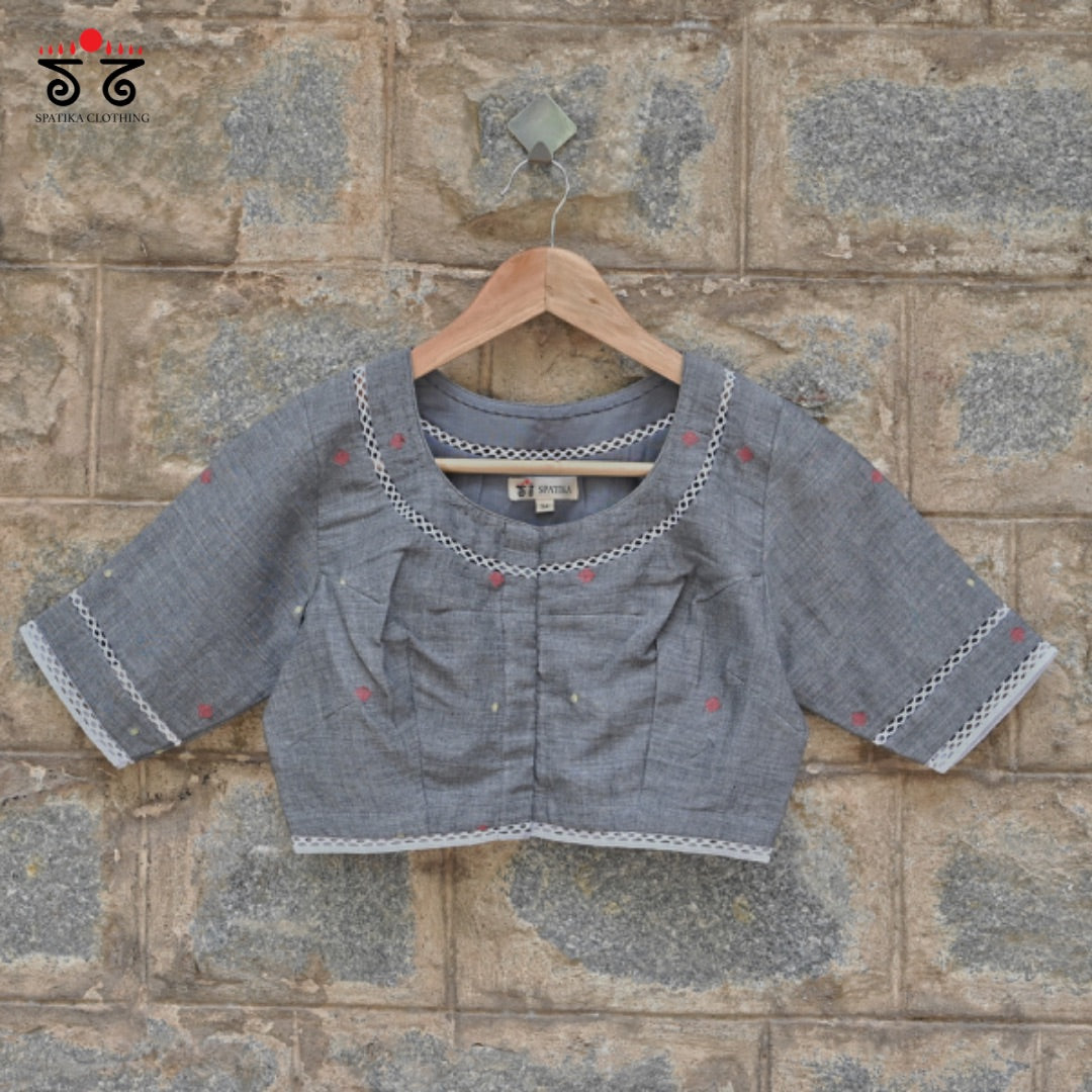 Jamdhani Lace Hand Crafted Blouse