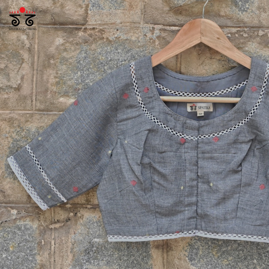 Jamdhani Lace Hand Crafted Blouse