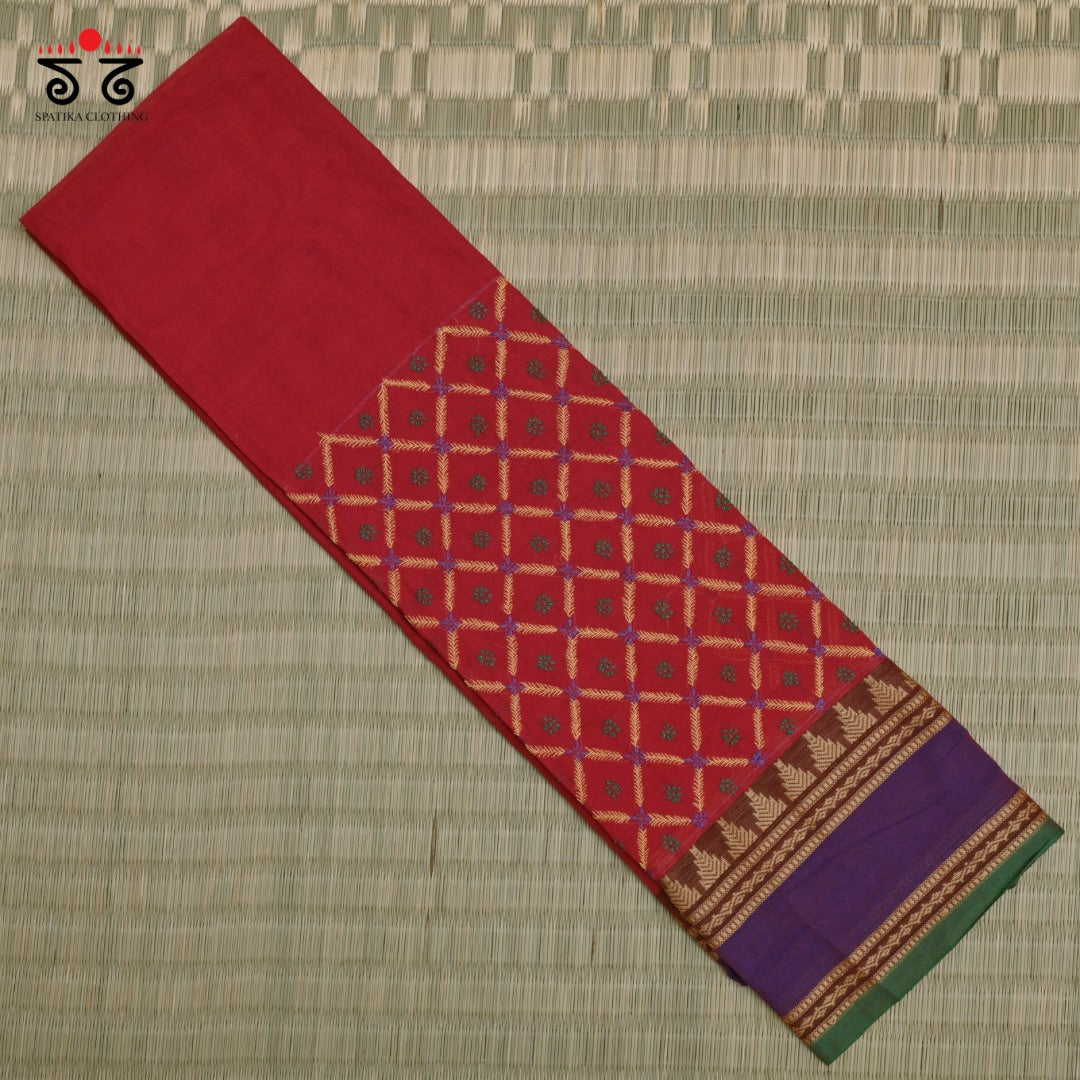 Chettinad Cotton - Banjara Hand Embroidered Blouse Fabric