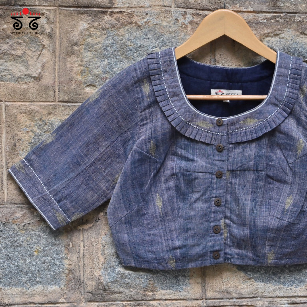 Jamdhani Frilled Blouse