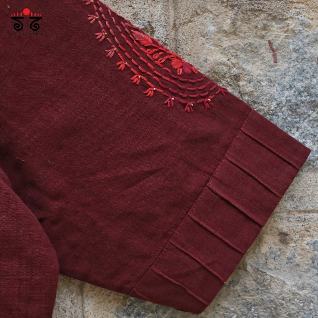 Chikan Hand - Embroidered Blouse