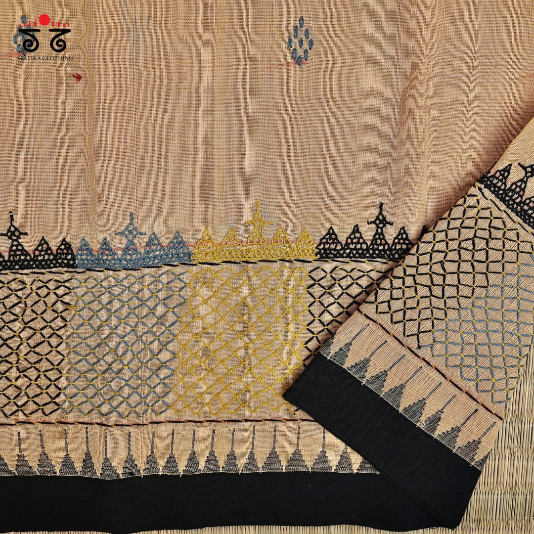 Lambani Hand - Embroidered Ponduru Blouse Fabric
