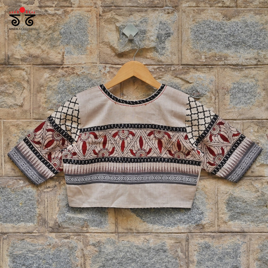 Pen Kalamkari Border Blouse - BestSeller!!