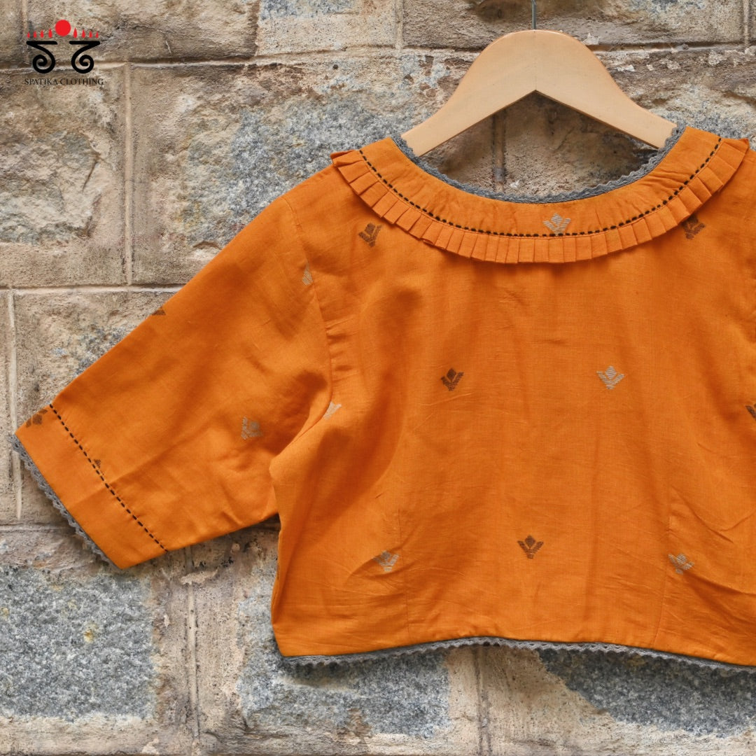 Jamdhani Frilled Blouse