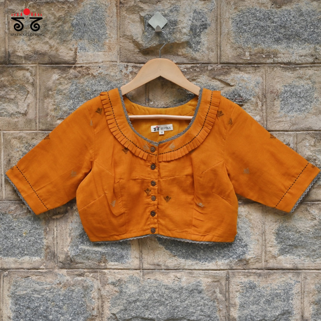 Jamdhani Frilled Blouse