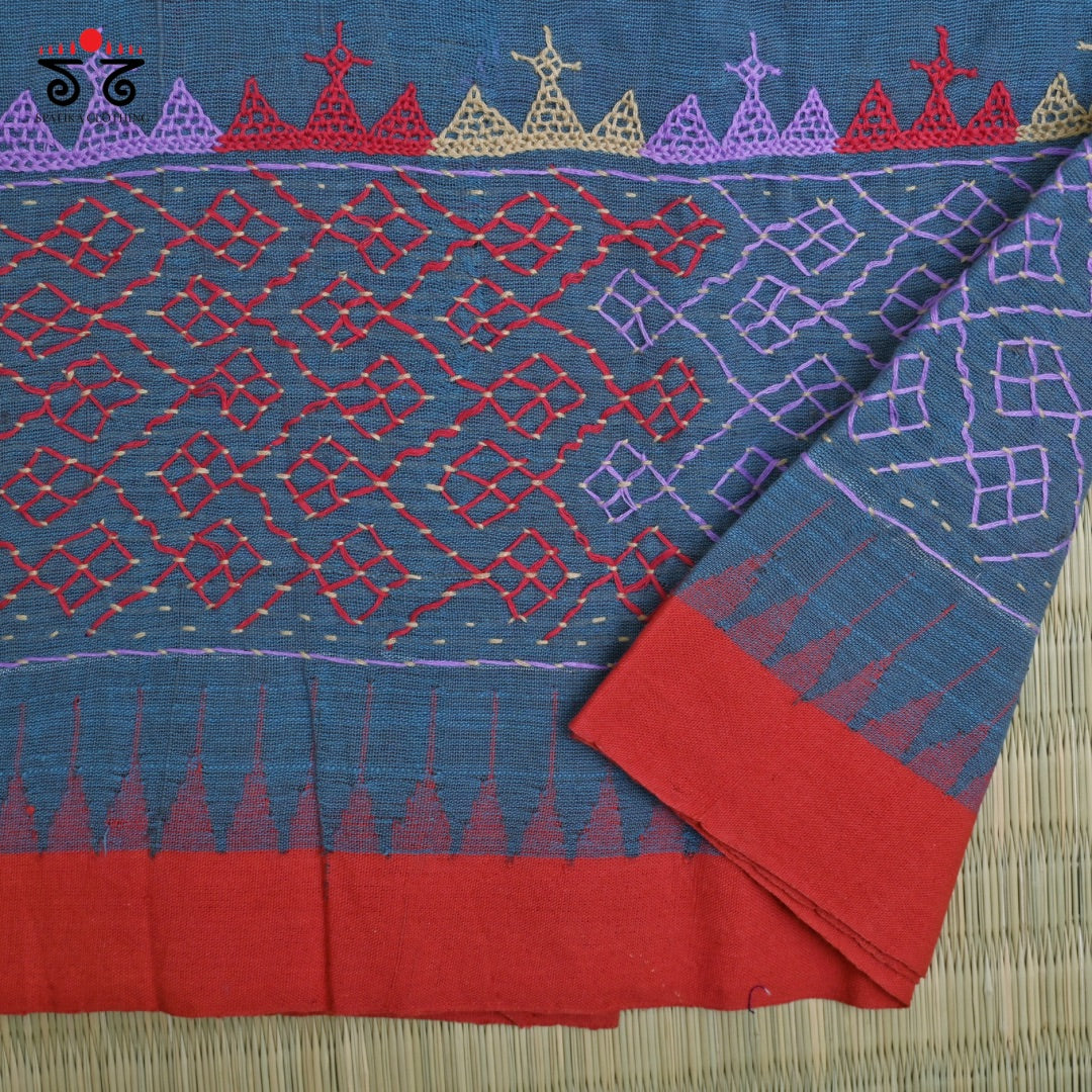 Lambani Hand - Embroidered Ponduru Blouse Fabric