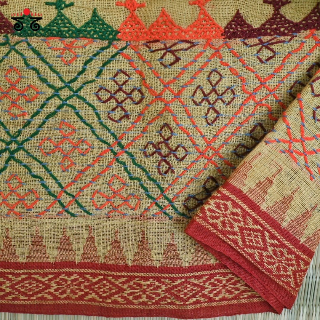 Lambani Hand - Embroidered Ponduru Blouse Fabric