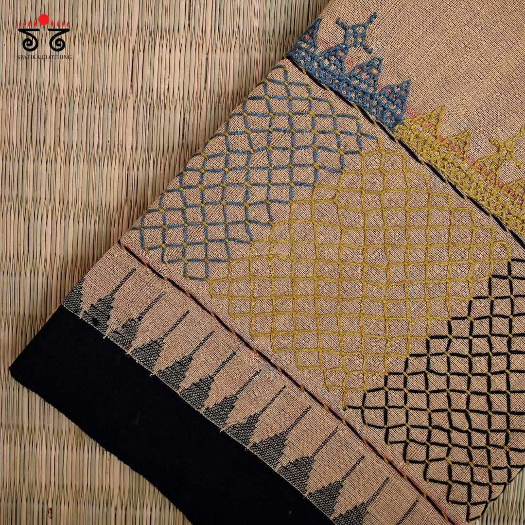 Lambani Hand - Embroidered Ponduru Blouse Fabric