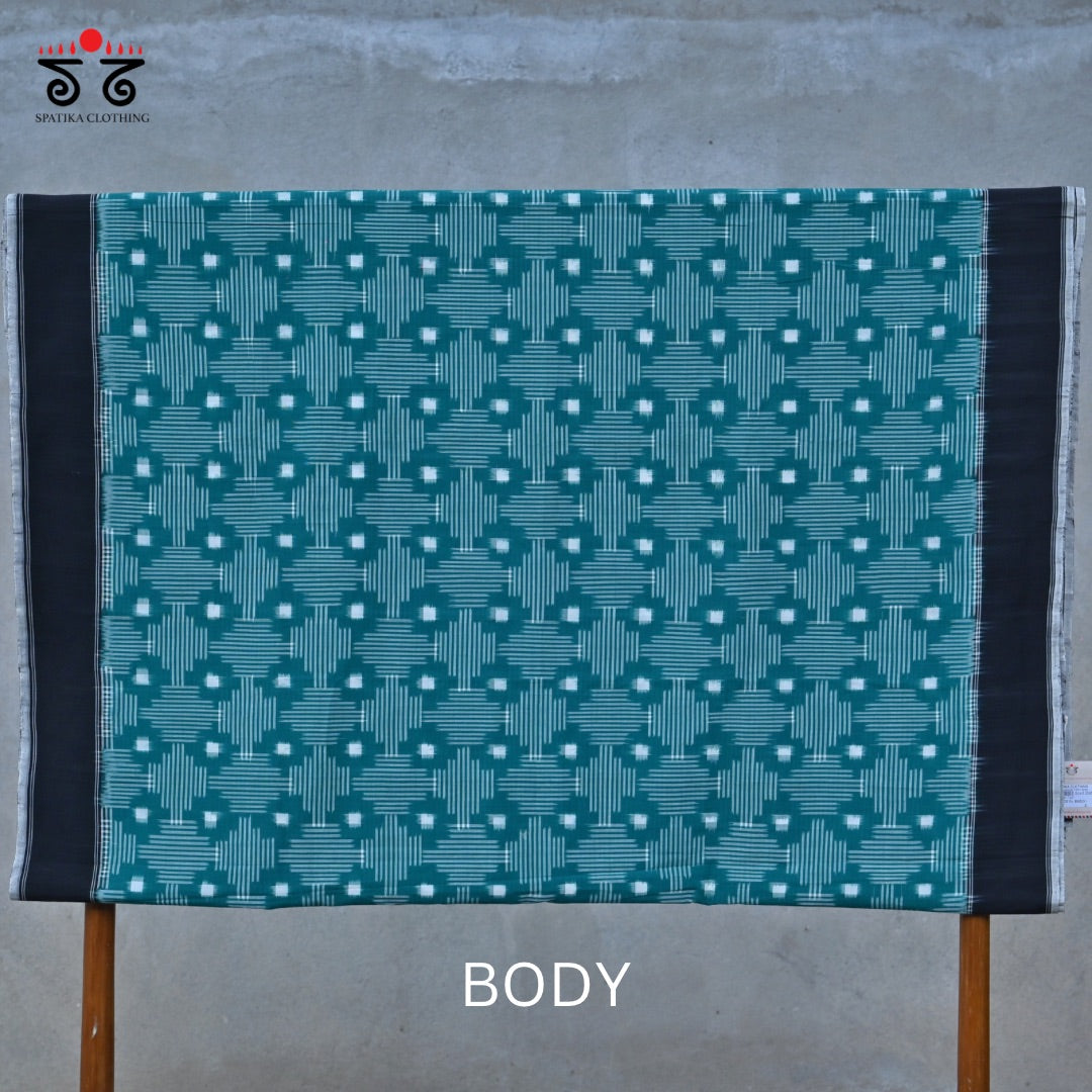 Telia Double Ikat Handwoven Cotton Saree