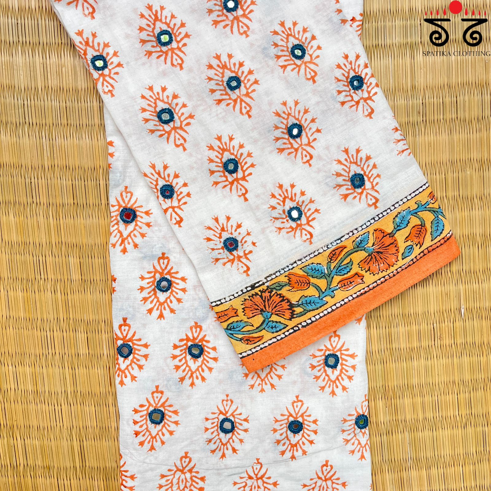 Hand Embroidered Blouse Fabric