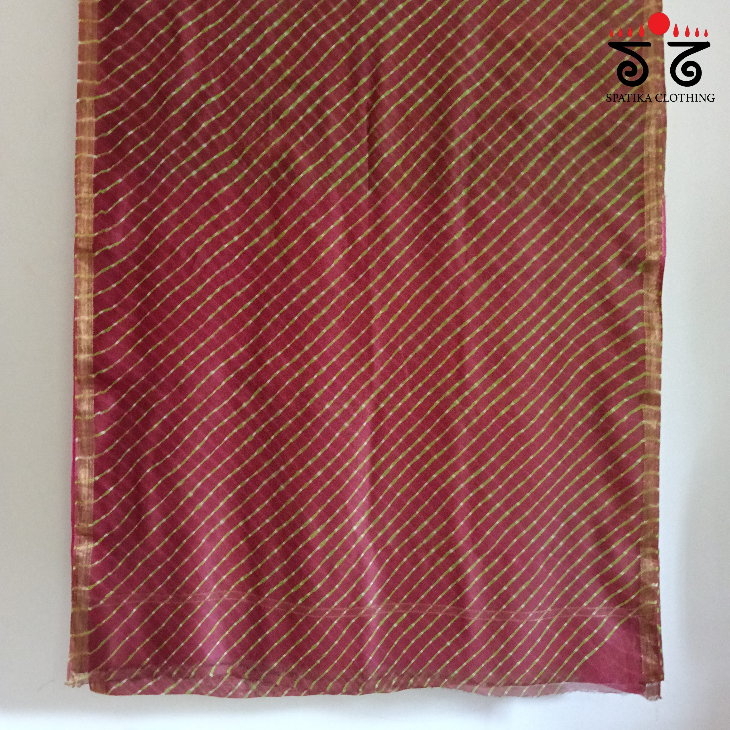 Leheriya on Maheswari silk cotton Saree- New!