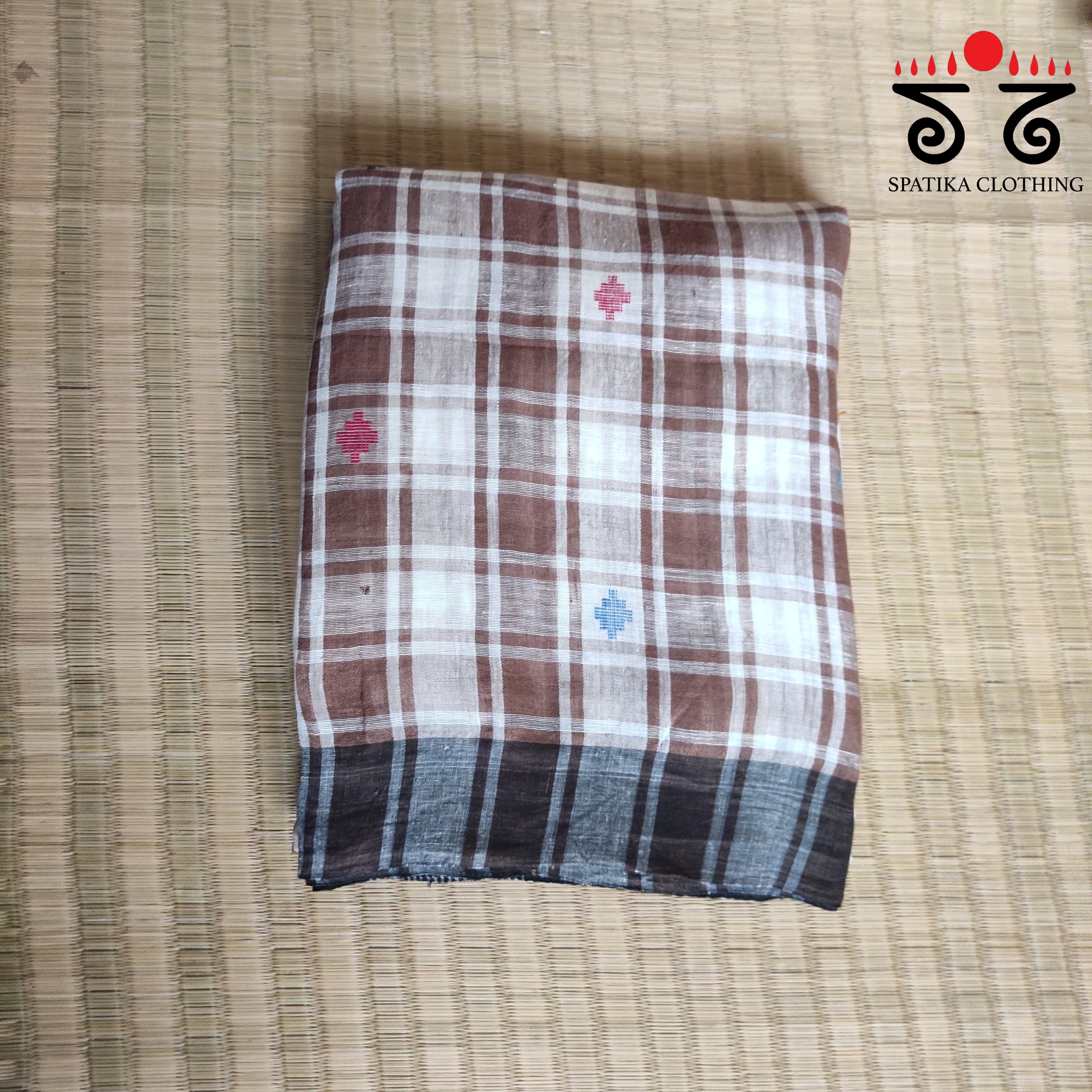 Jamdhani on Linen Cotton Saree