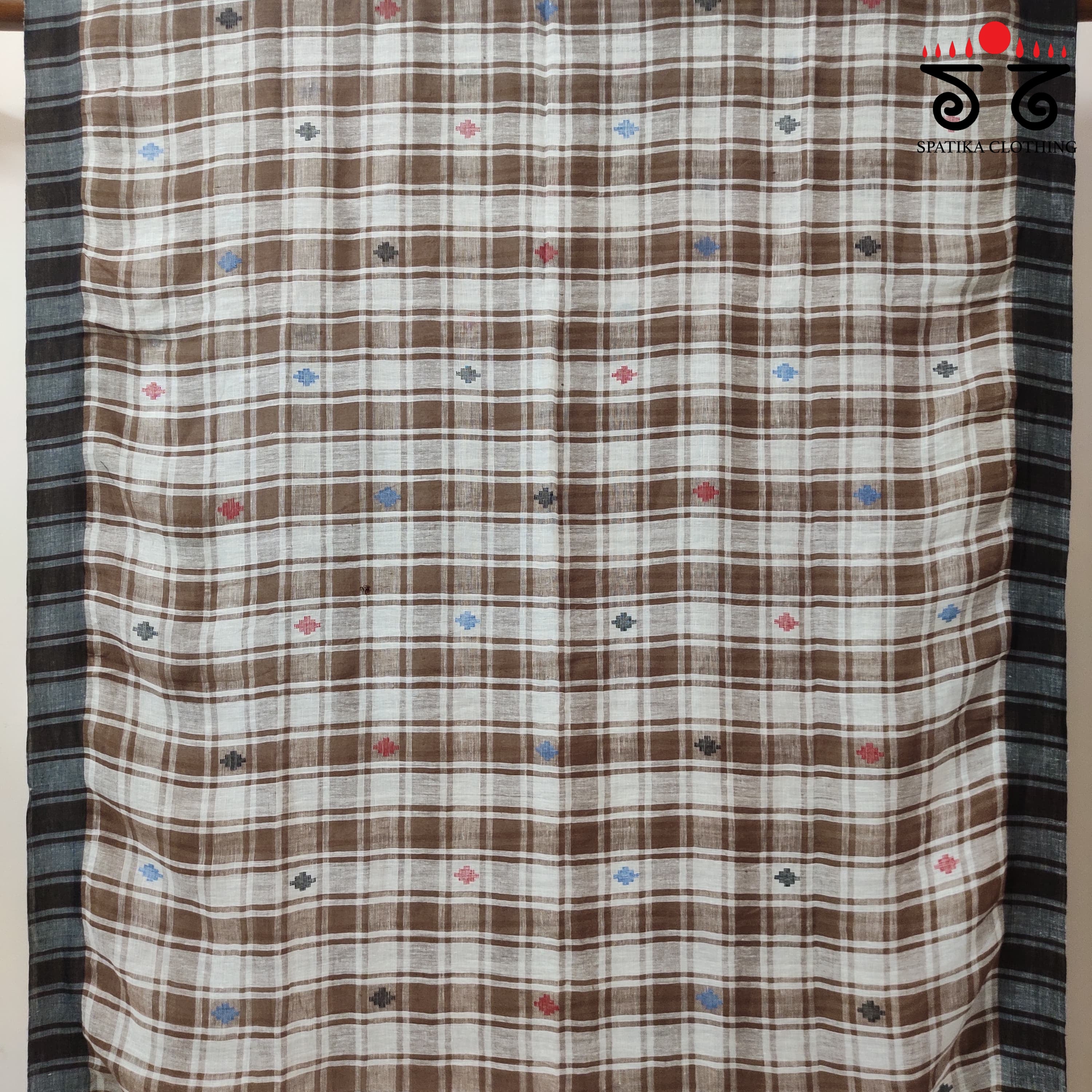 Jamdhani on Linen Cotton Saree